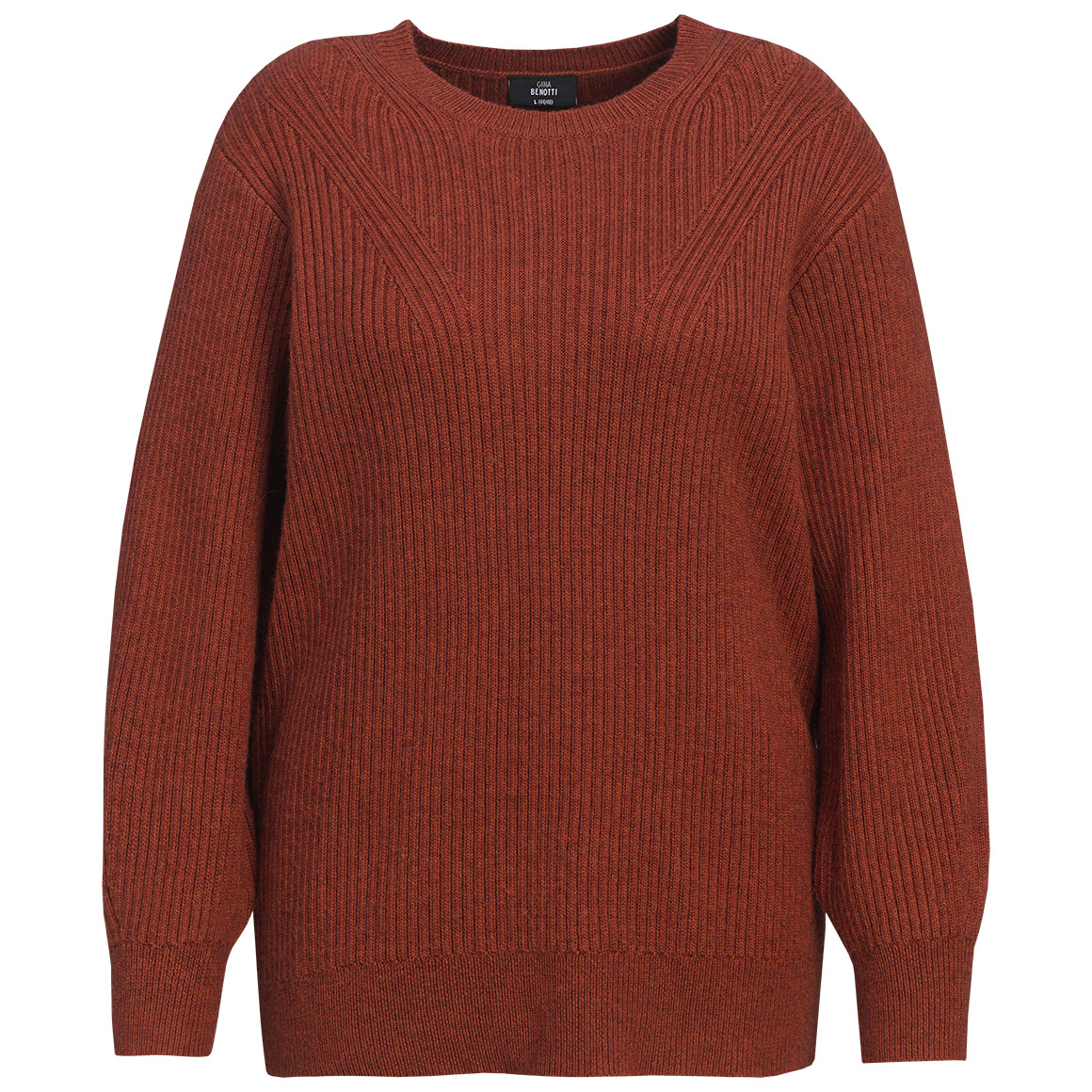 Damen Strickpullover mit Rippstruktur
