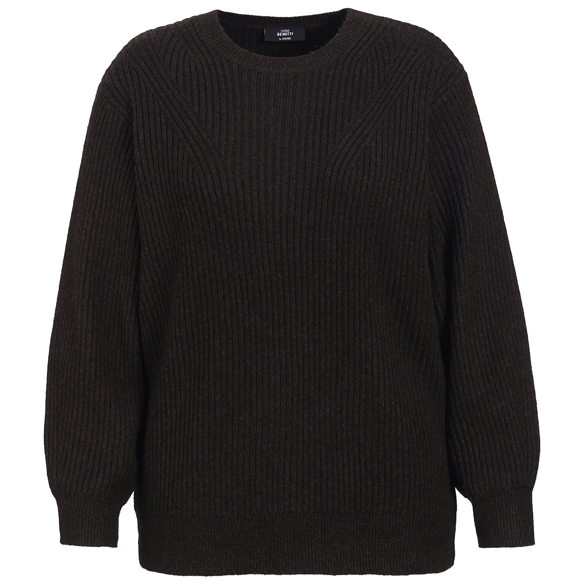 Damen Strickpullover mit Rippstruktur