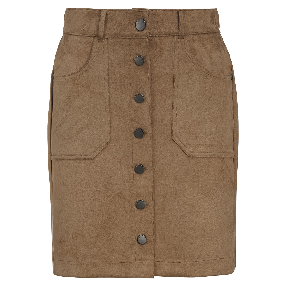 Damesrok met suède-look