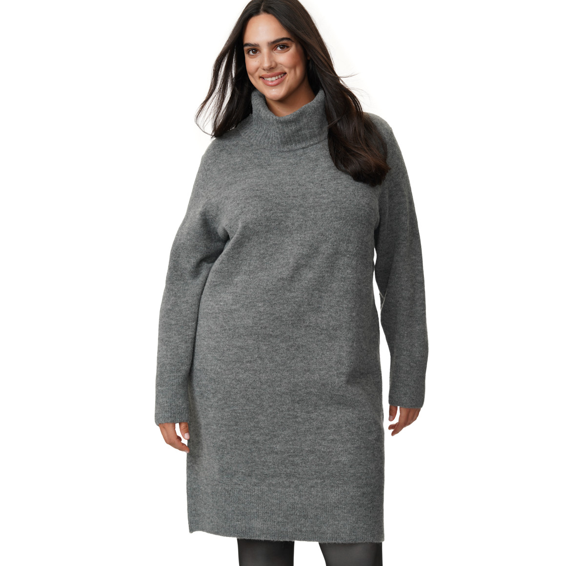 Damen Strickkleid mit Rollkragen