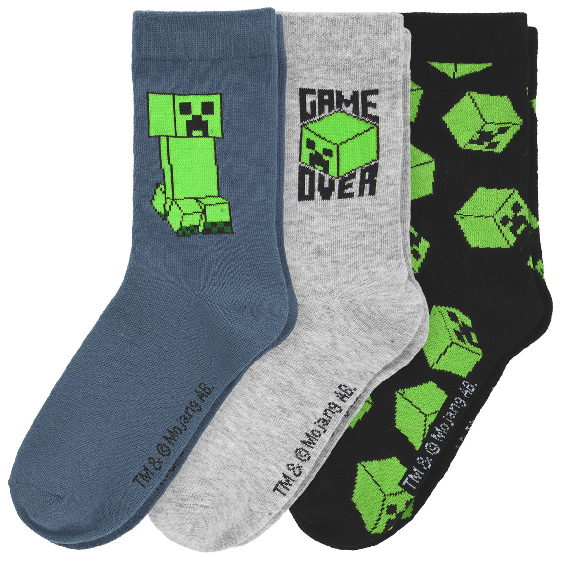 3 Paar Minecraft Socken im Set