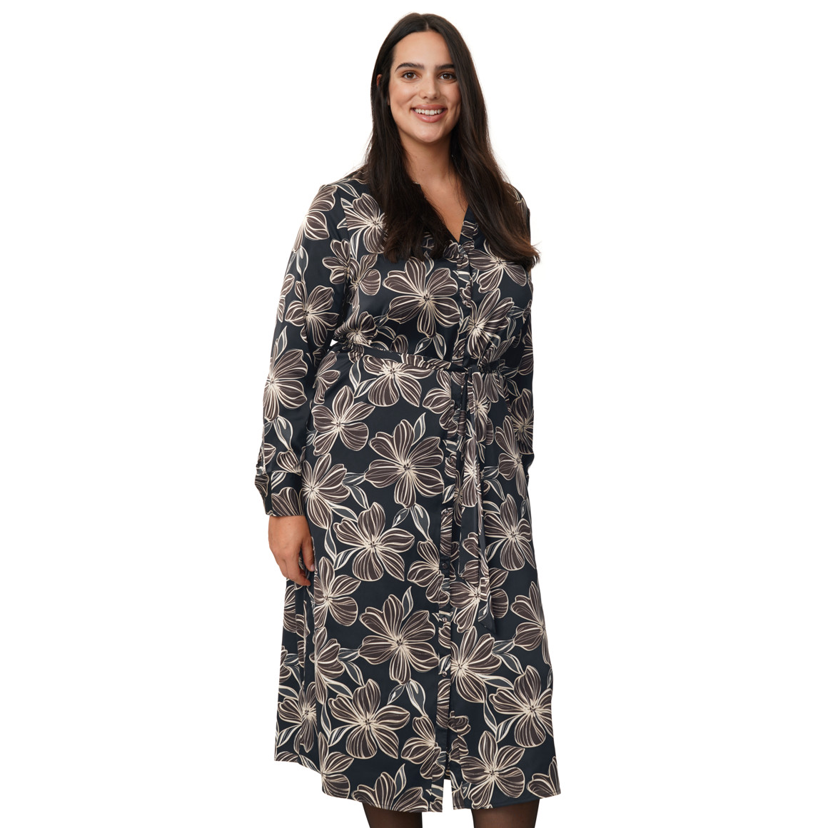 Damen Kleid mit Blumen-Muster