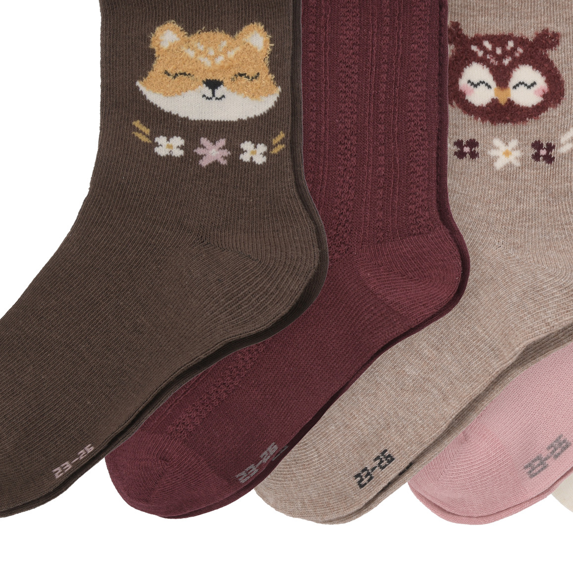 5 Paar Madchen Socken im Design-Mix