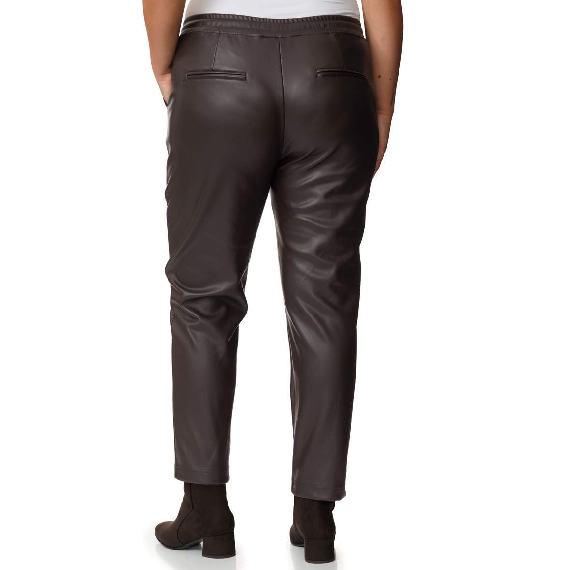 Damen Jogpants in Leder-Optik