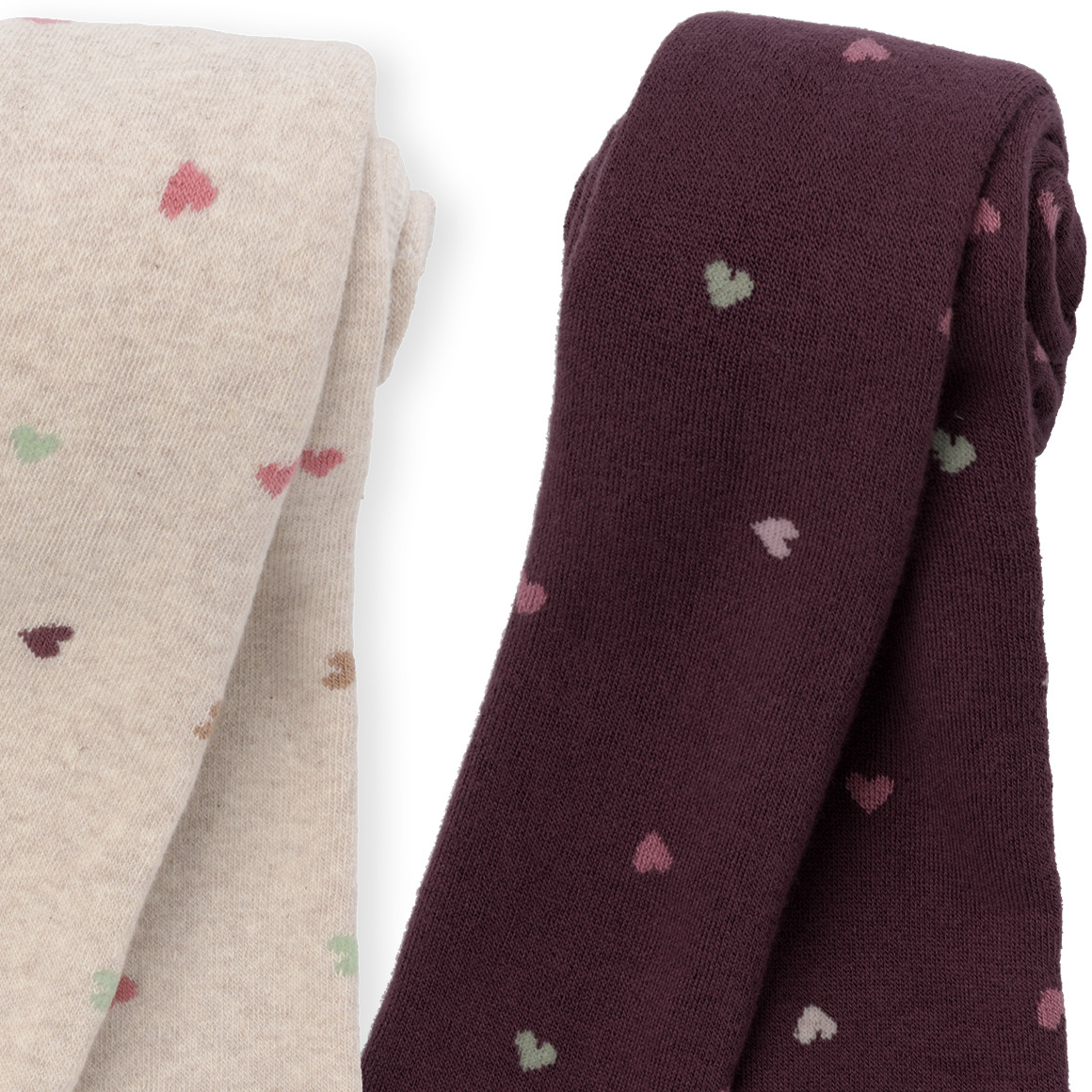 2 Mädchen Frottee-Leggings mit Baumwolle