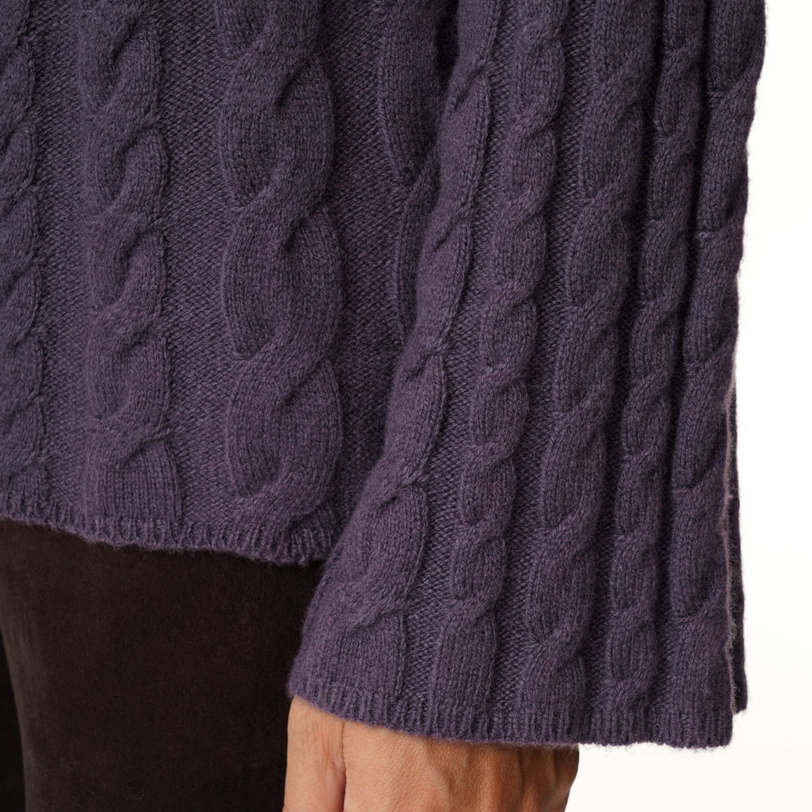 Damen Strickpullover mit Zopfmuster