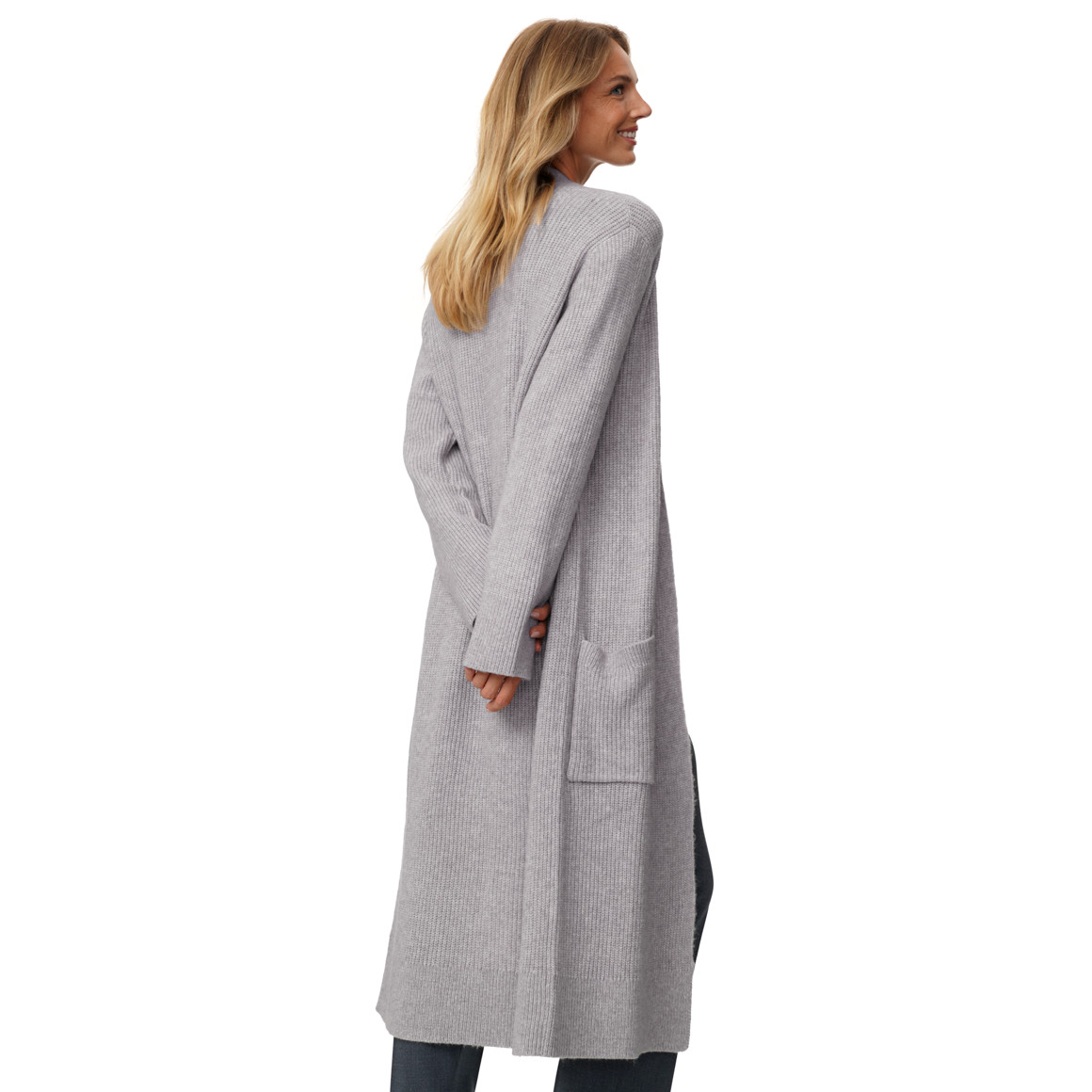 Damen Strickjacke im Long-Style
