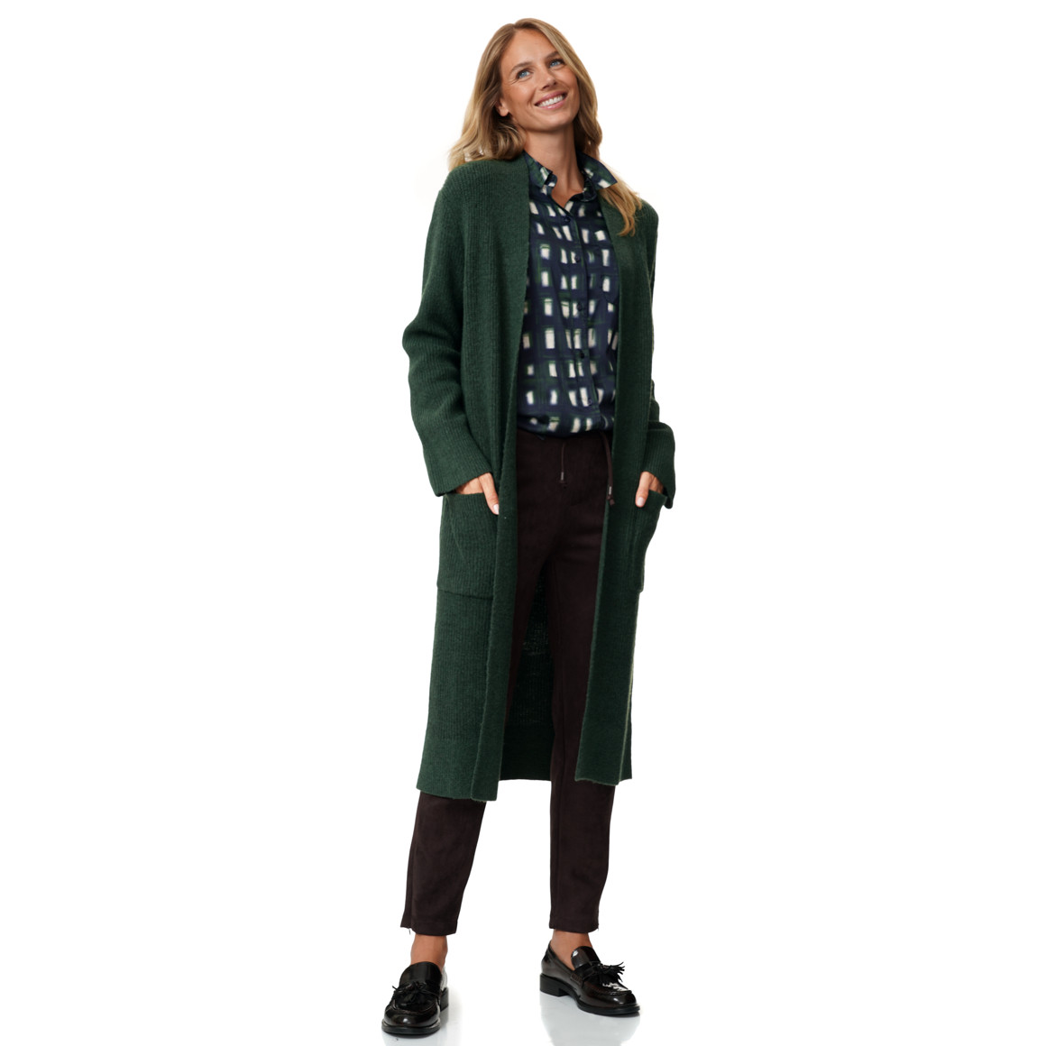 Damen Strickjacke im Long-Style