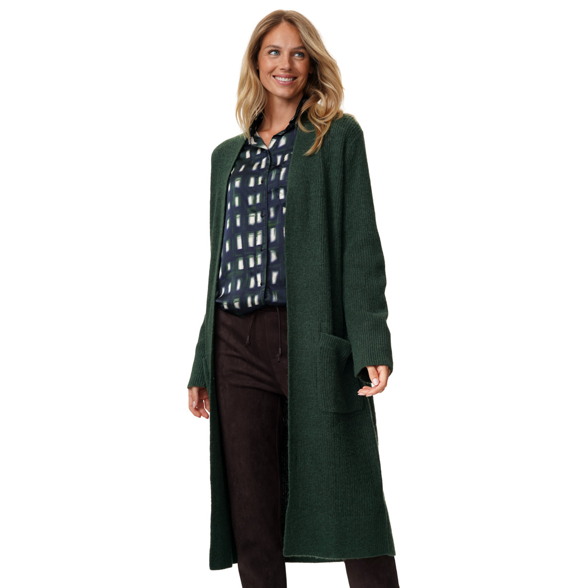 Damen Strickjacke im Long-Style