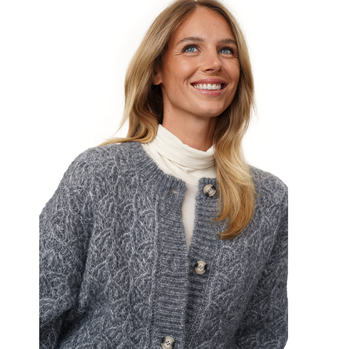 Damen Strickjacke mit Wollanteil