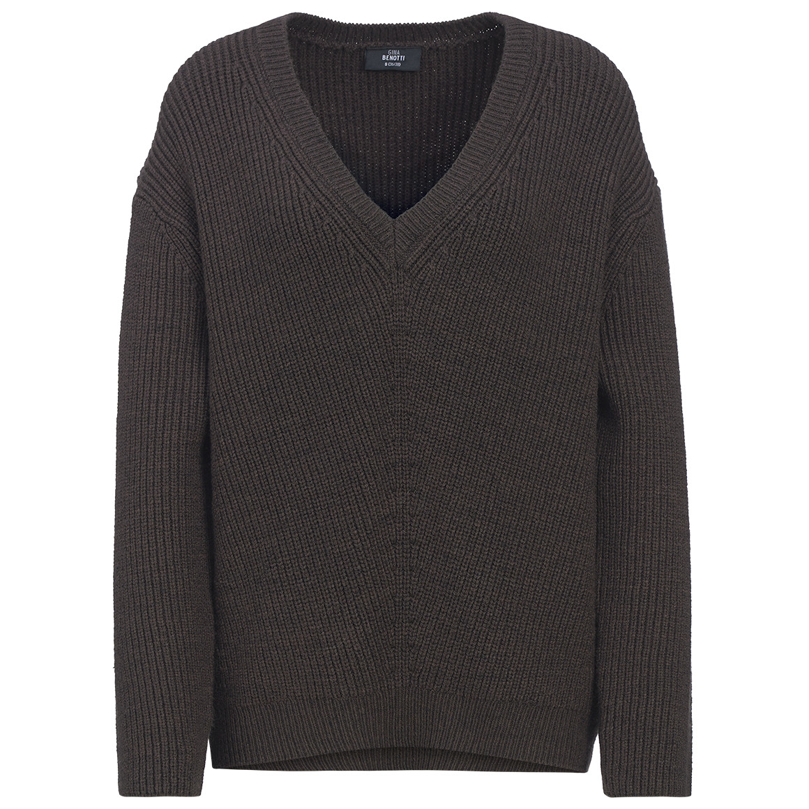 Damen Strickpullover mit V-Ausschnitt