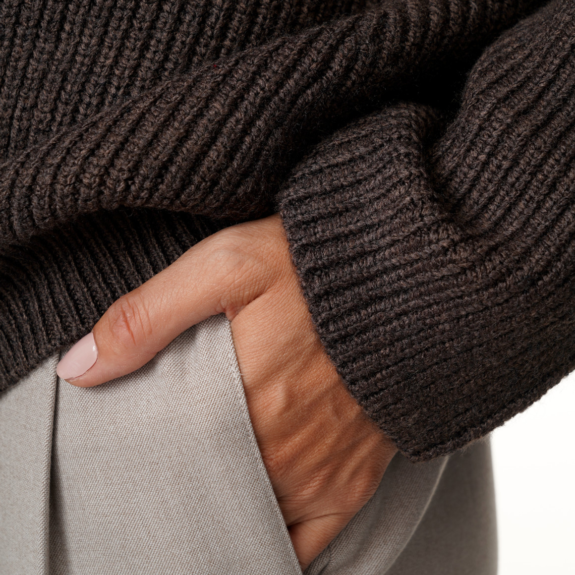 Damen Strickpullover mit V-Ausschnitt