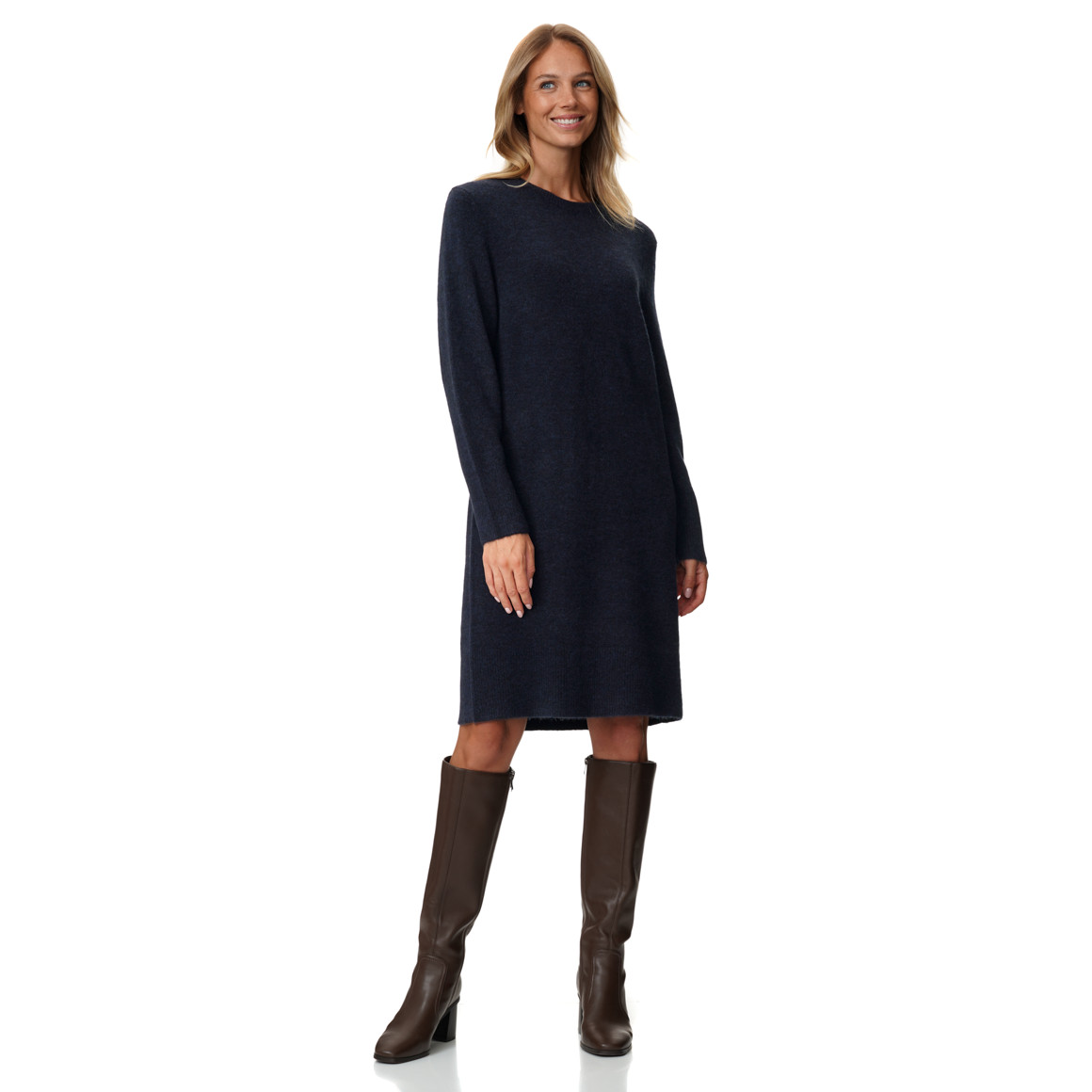 Damen Strickkleid mit Wollanteil