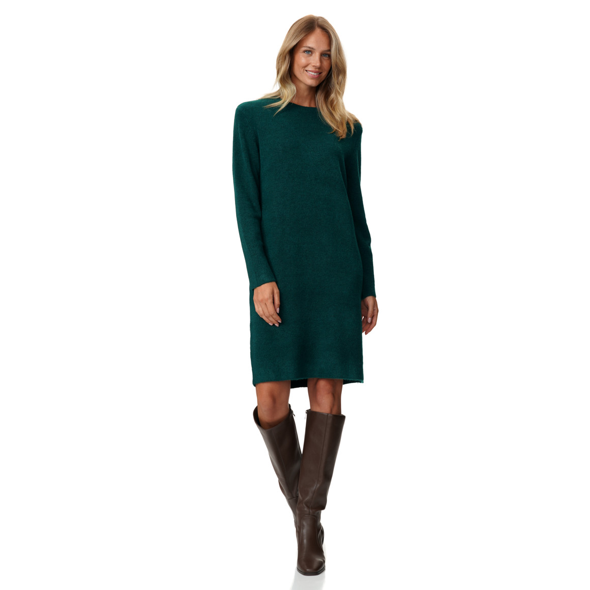 Damen Strickkleid mit Wollanteil