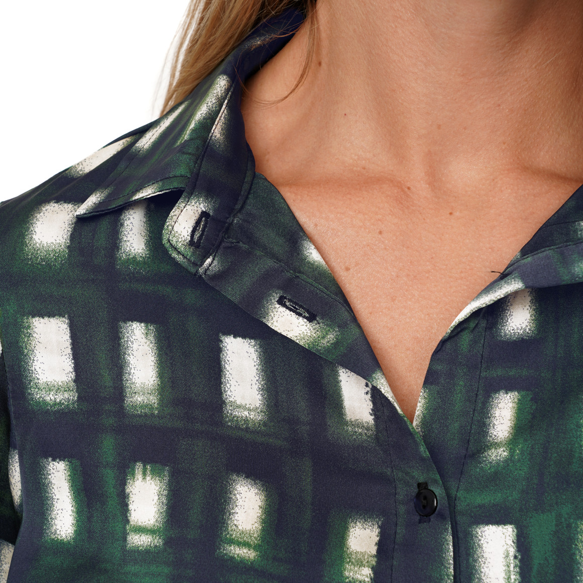 Damen Satinkleid mit Allover-Print