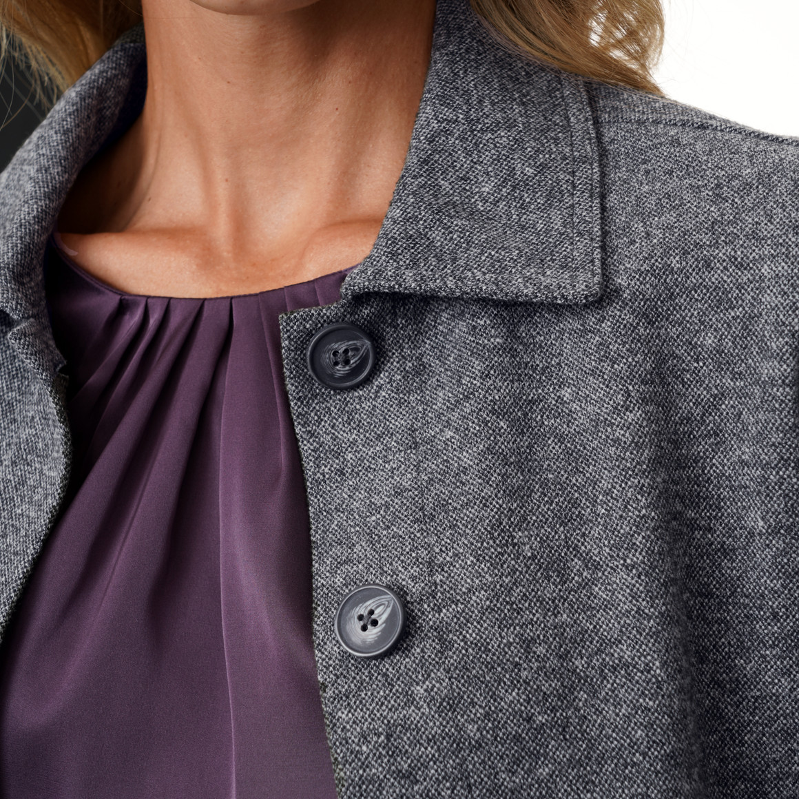 Damen Jacke in Melange-Optik