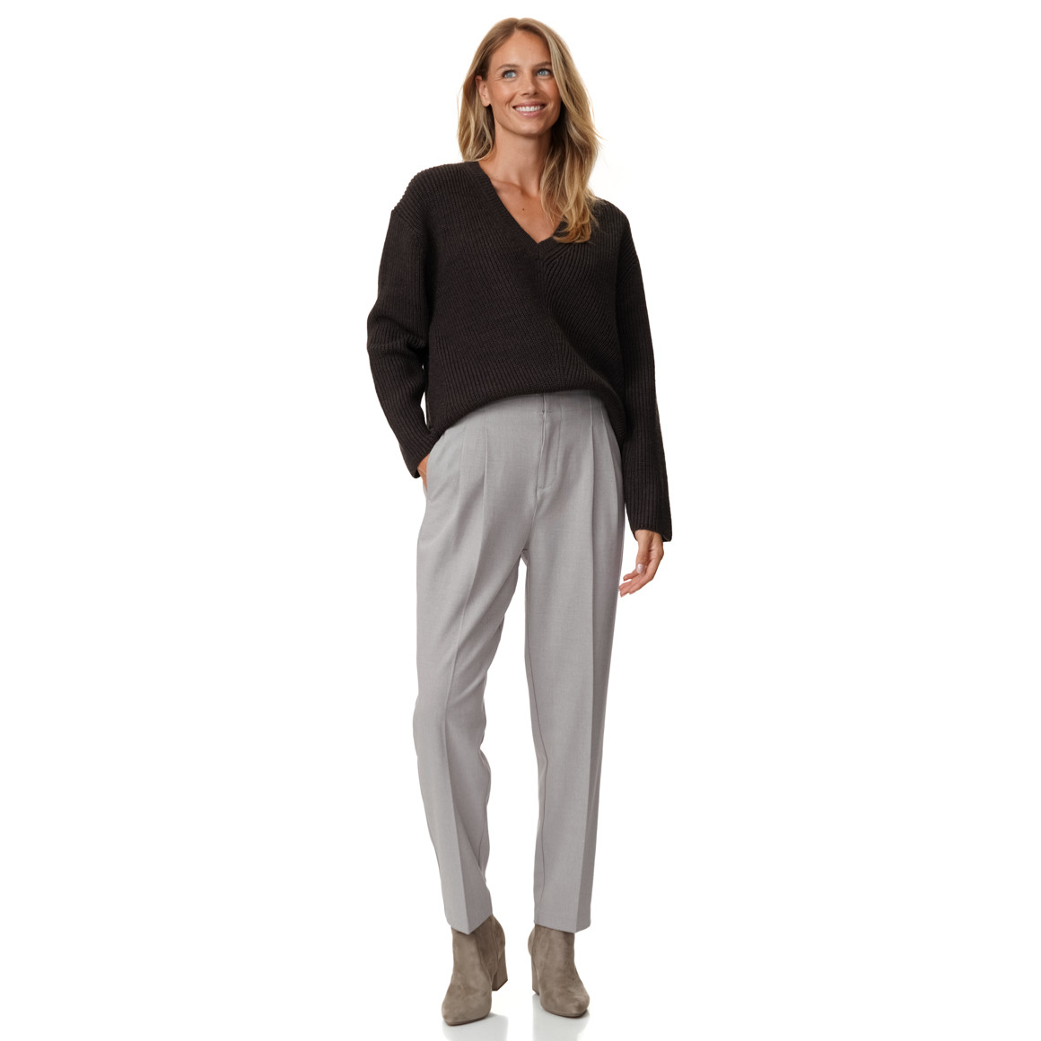 Damen Bundfaltenhose mit Bügelfalten