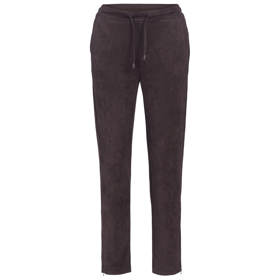 Damen Jogpants in Veloursleder-Optik
