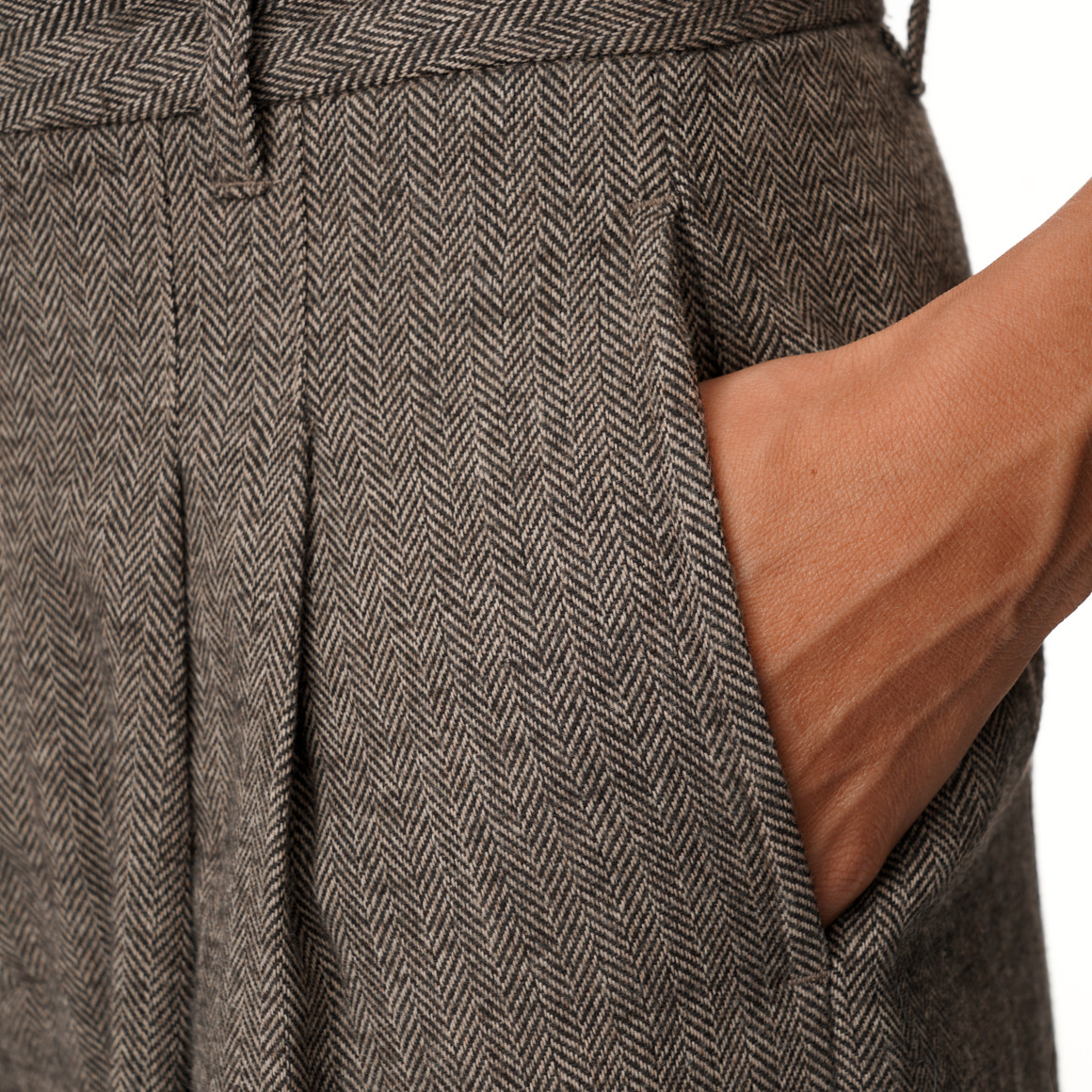 Damen Wide-Leg-Hose mit Allover-Muster