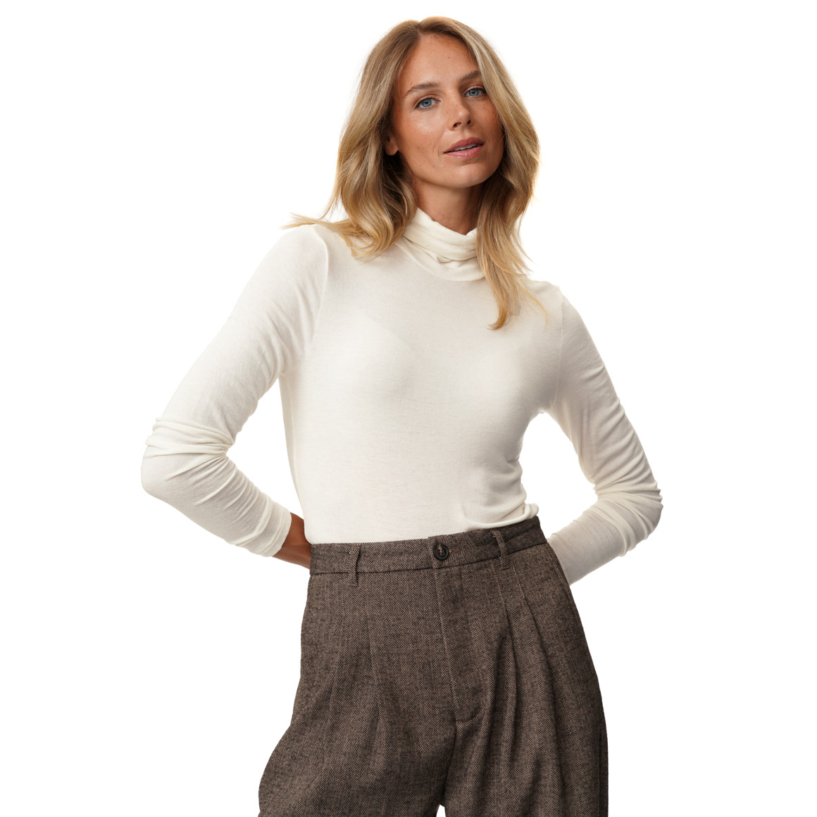 Damen Langarmshirt mit Rollkragen