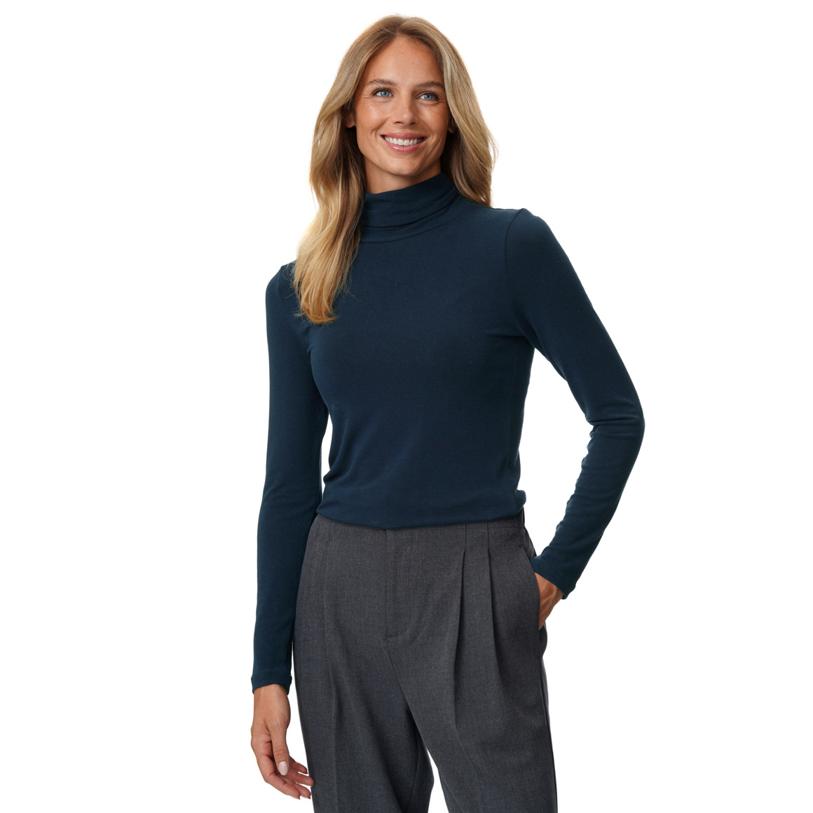Damen Langarmshirt mit Rollkragen