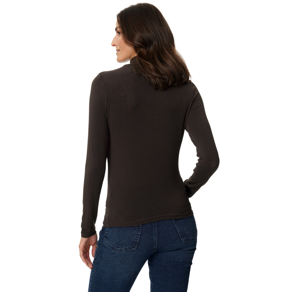 Damen Langarmshirt mit Rollkragen