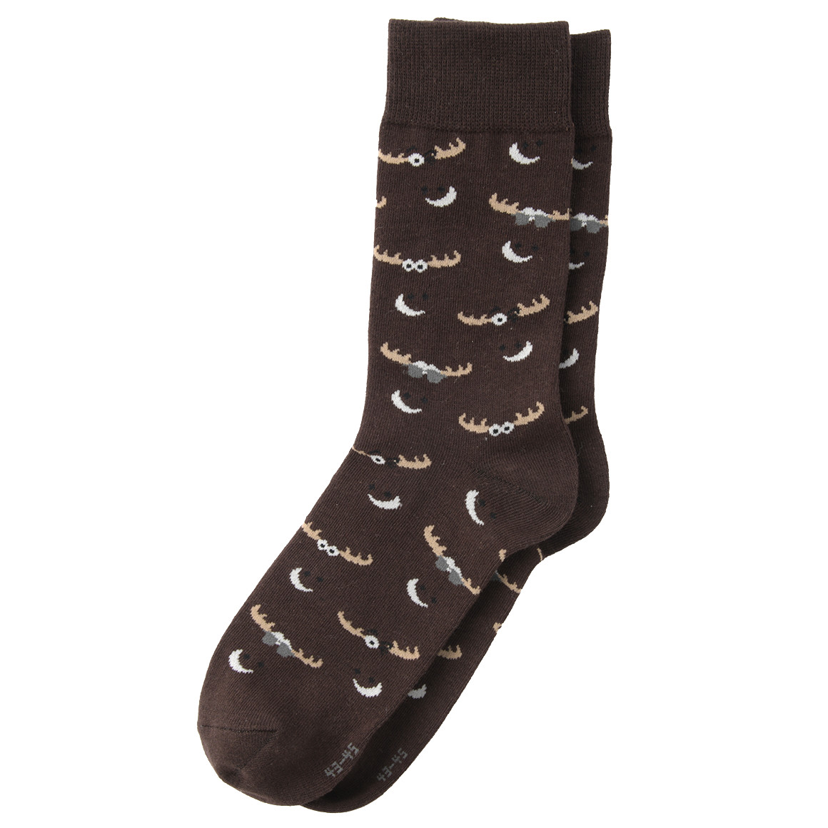 1 Paar Herren Socken mit Elch-Motiven