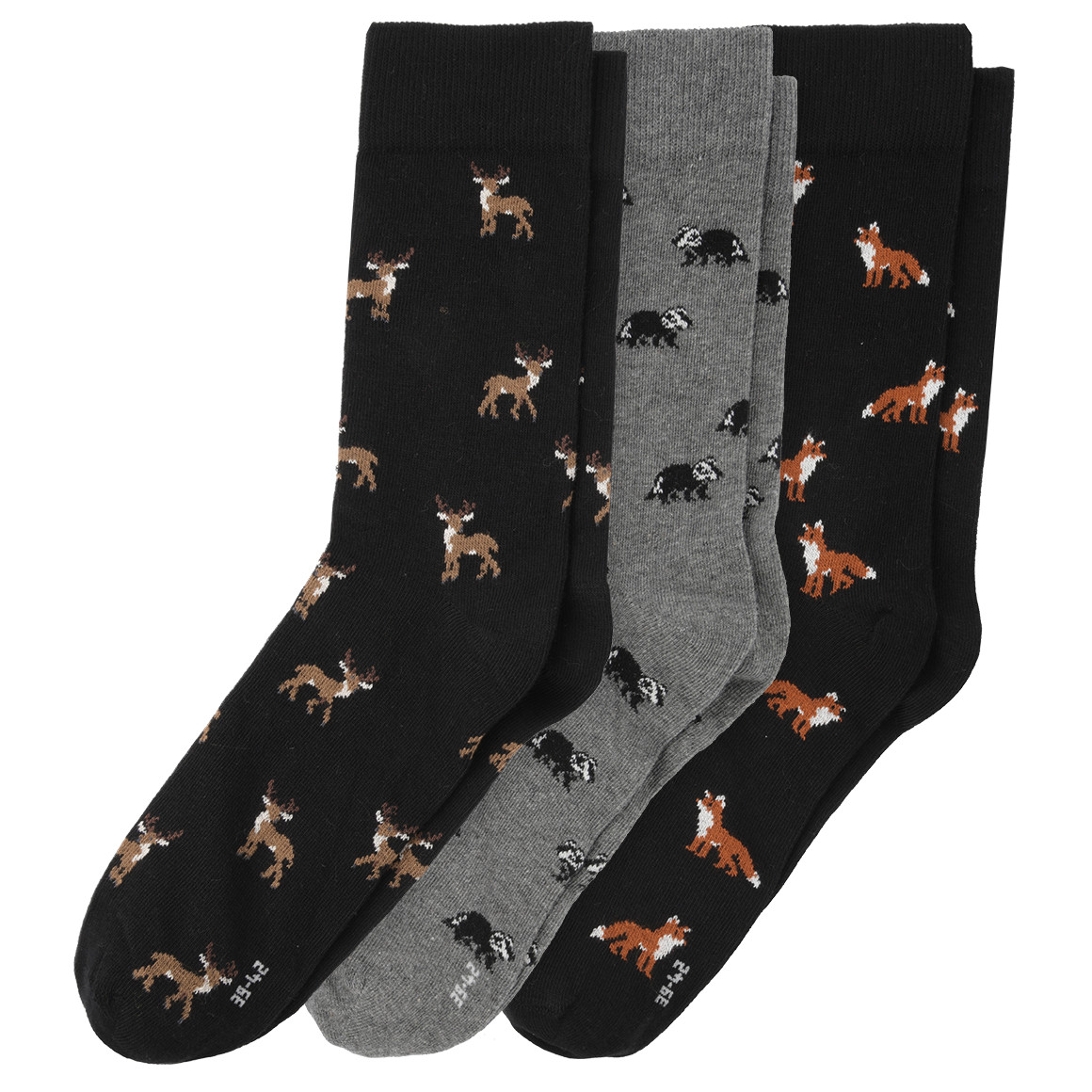 3 Paar Herren Socken mit Tier-Motiven