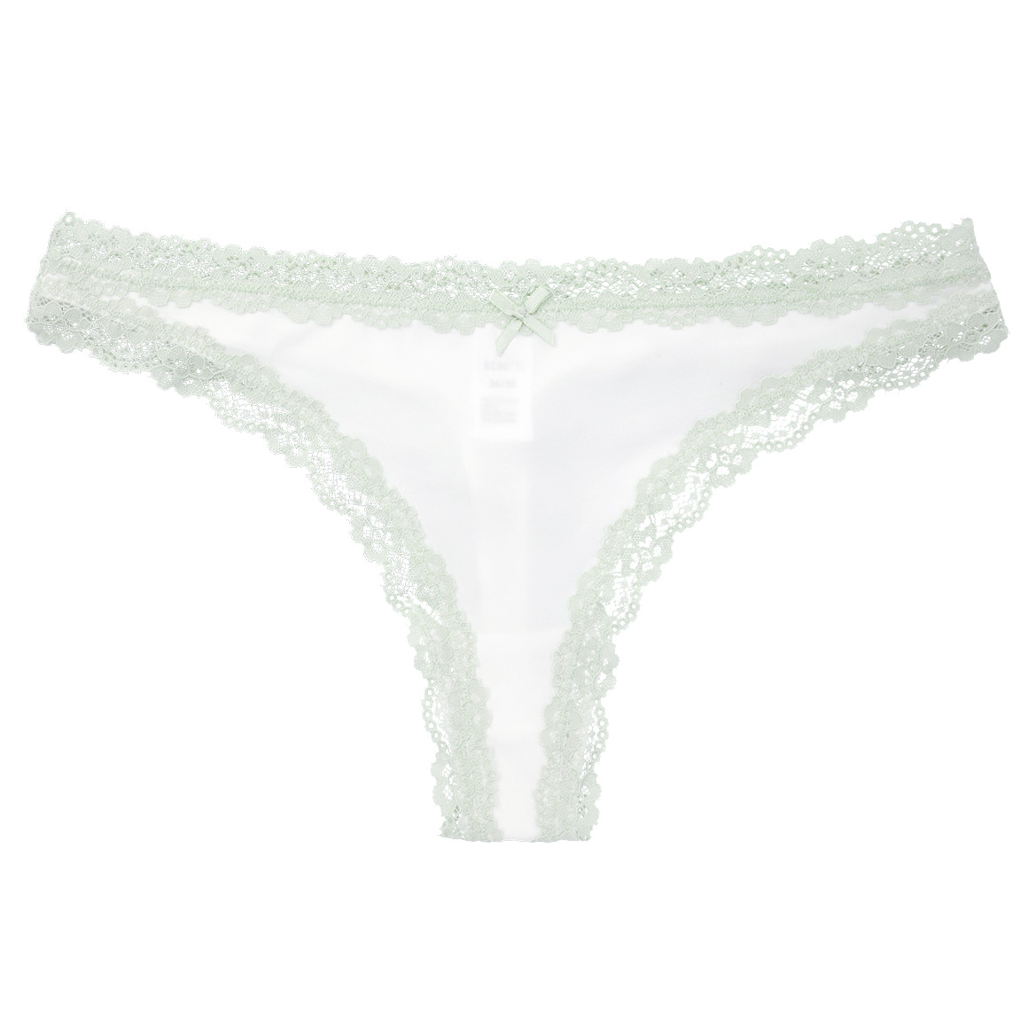 Damen String mit Kontrast-Spitze