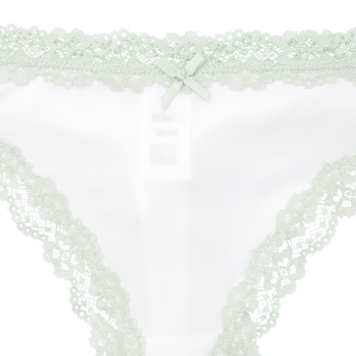 Damen String mit Kontrast-Spitze