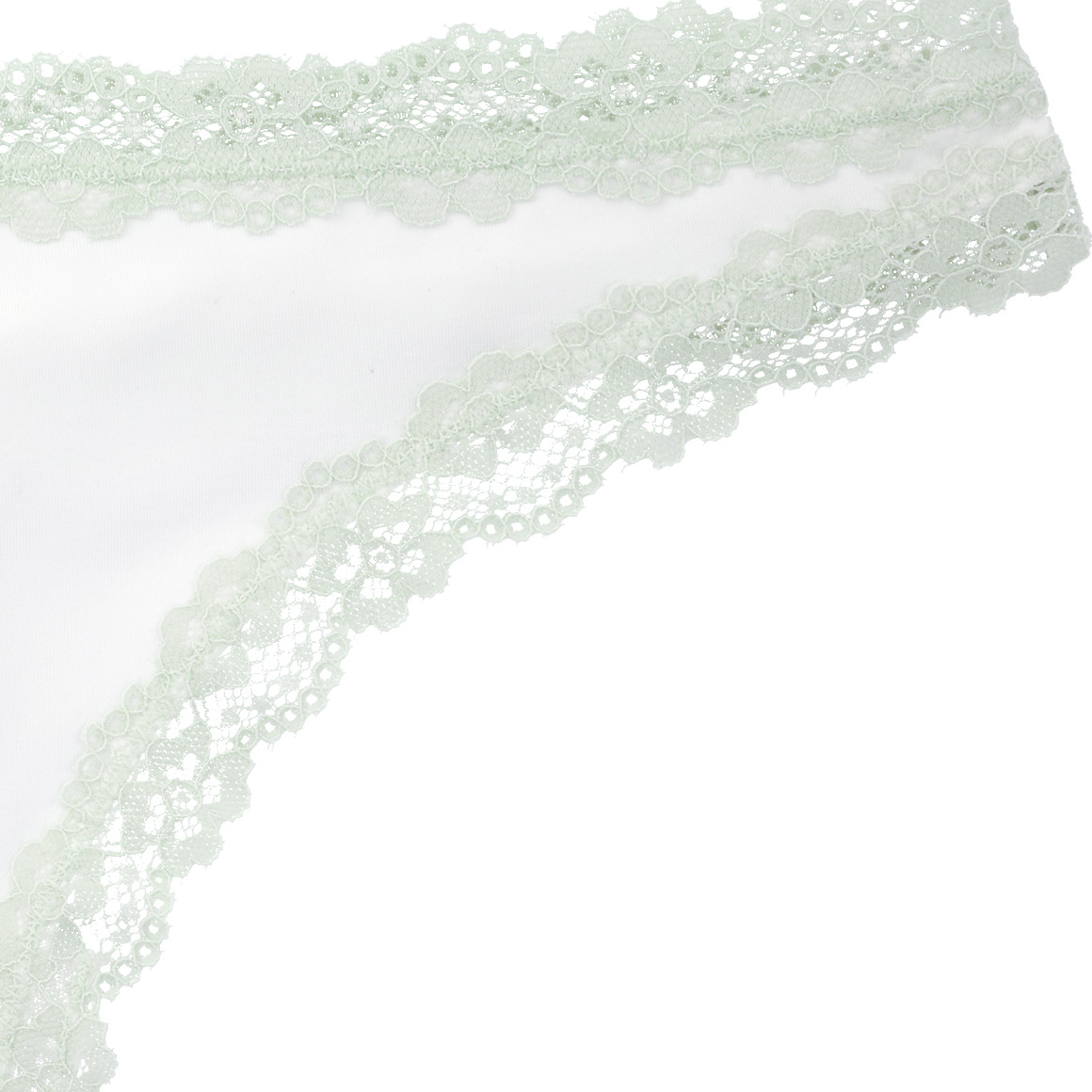 Damen String mit Kontrast-Spitze