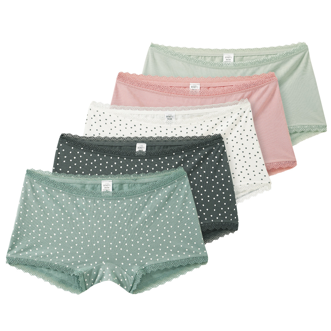 5 Damen Shorts mit Spitze