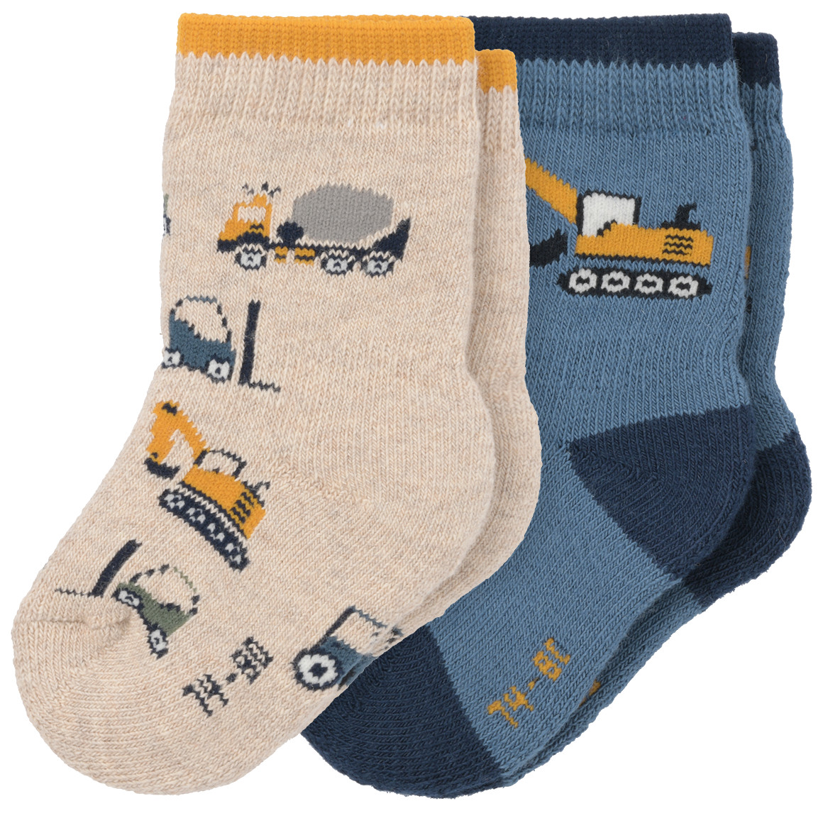 2 paar babysokken van badstof met wol
