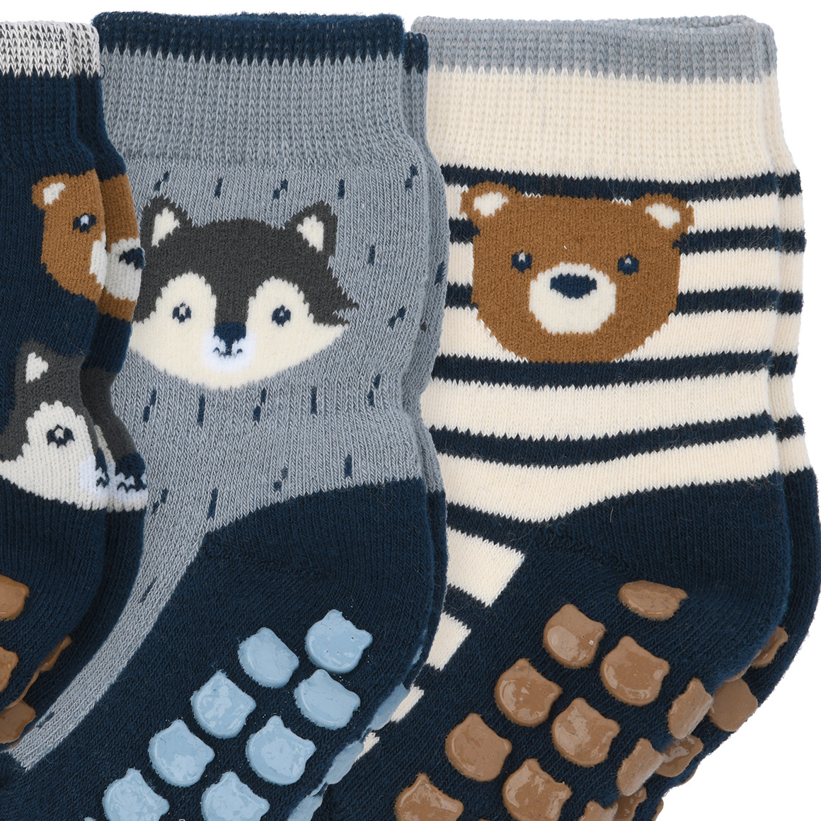 3 paar antislip sokjes voor baby's