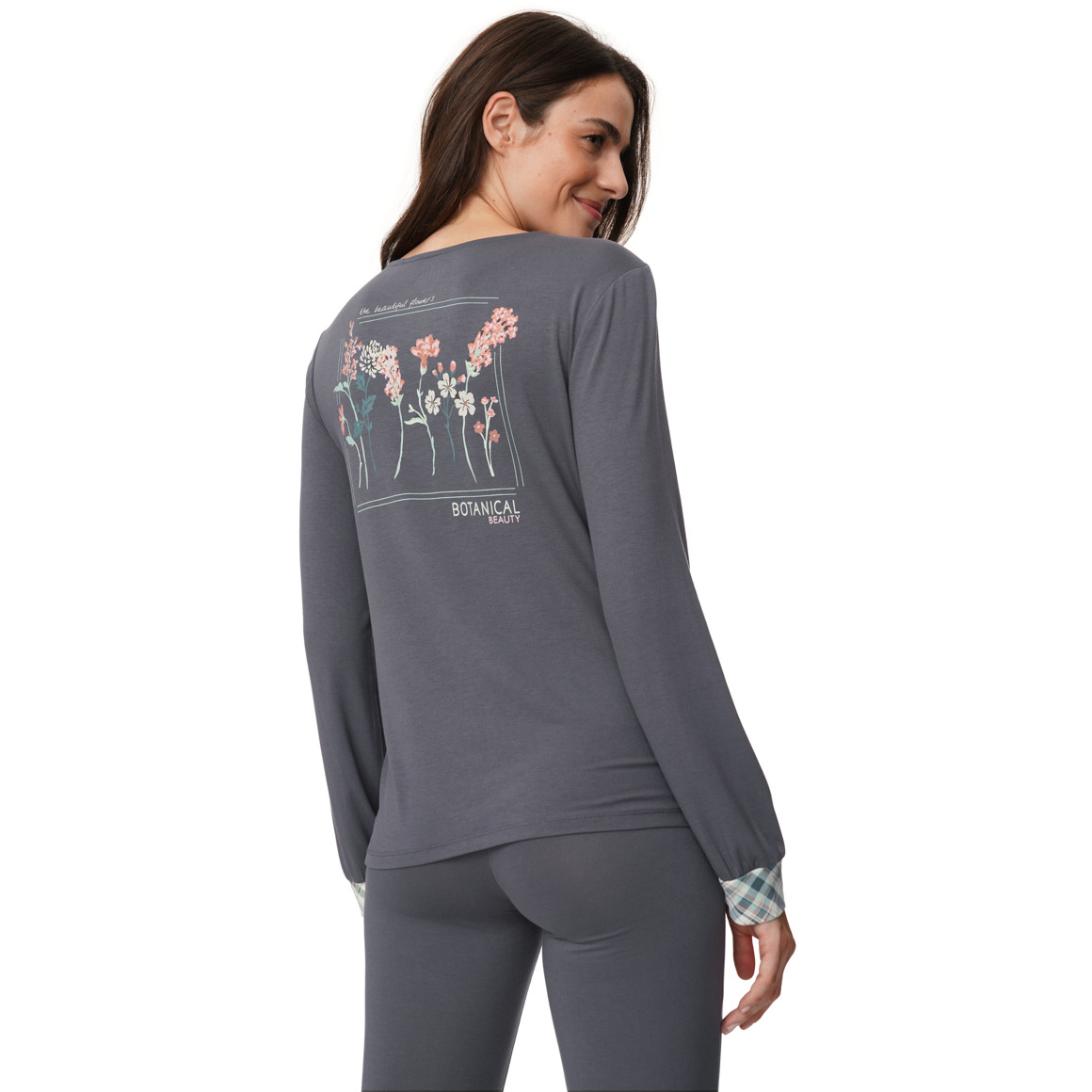 Damen Schlafshirt mit Rücken-Print