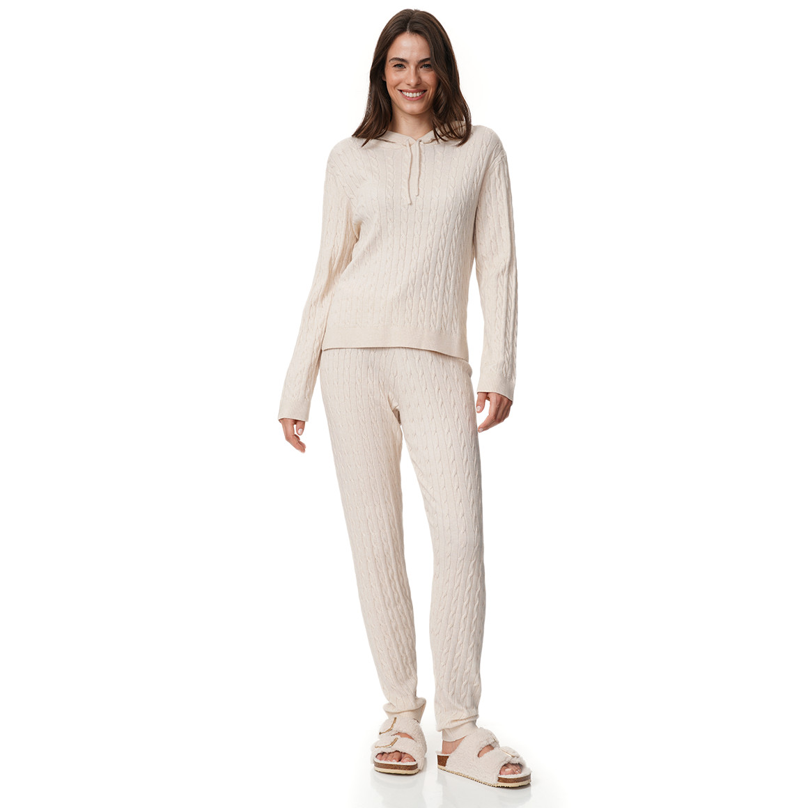 Damen Loungewear-Pullover mit Kapuze