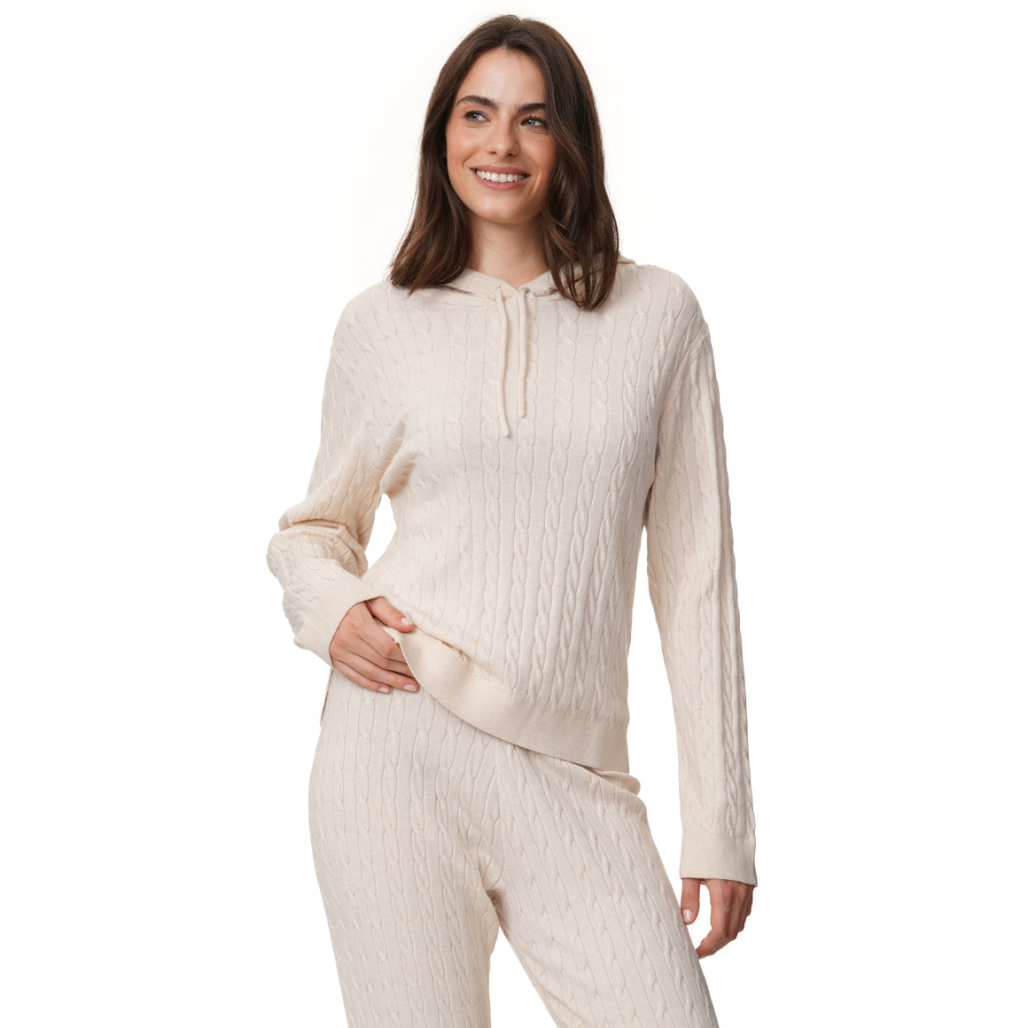 Damen Loungewear-Pullover mit Kapuze