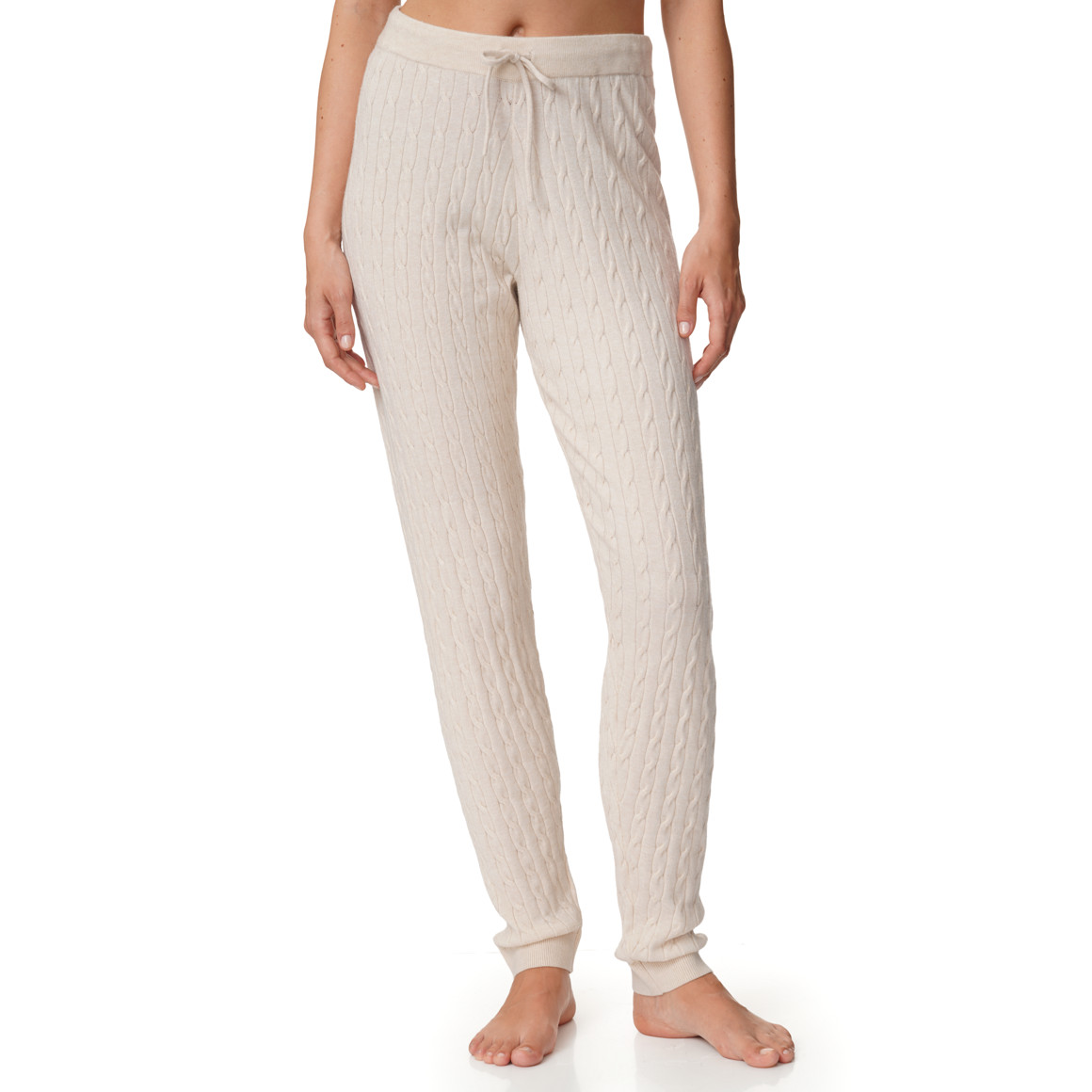 Damen Loungewear-Hose mit Zopfmuster
