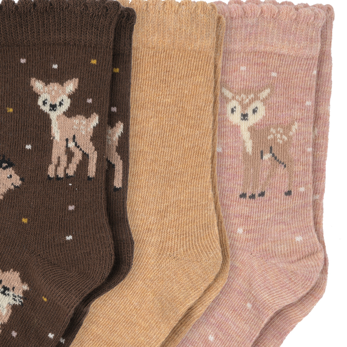 3 Paar Baby Socken mit Picotkante