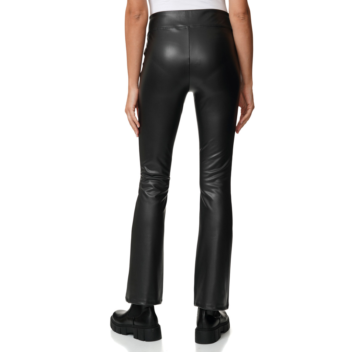 Damen Thermo-Leggings in Leder-Optik