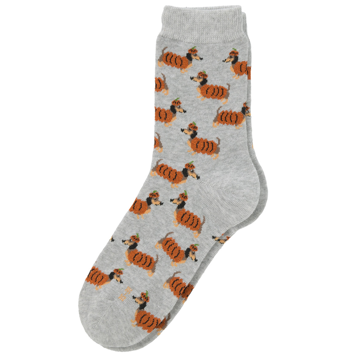 1 Paar Damen Socken mit Dackel-Motiven
