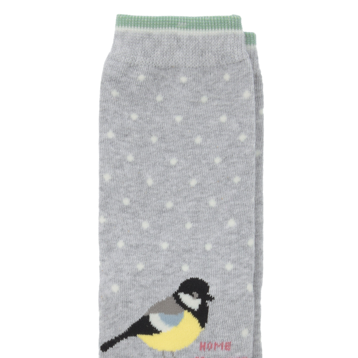 1 Paar Damen Socken mit Vogelhaus-Motiv
