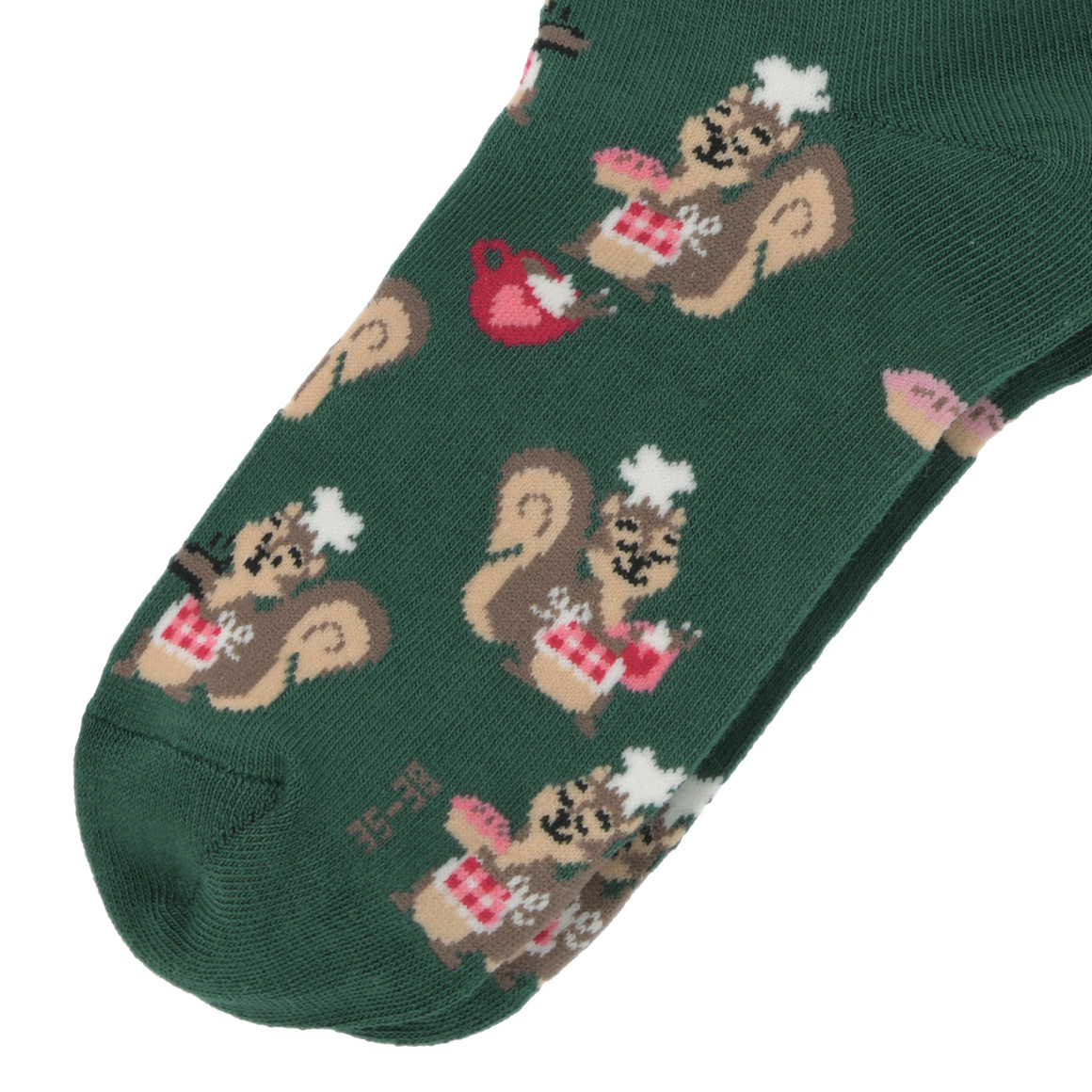 1 Paar Damen Socken mit Eichhörnchen-Motiven