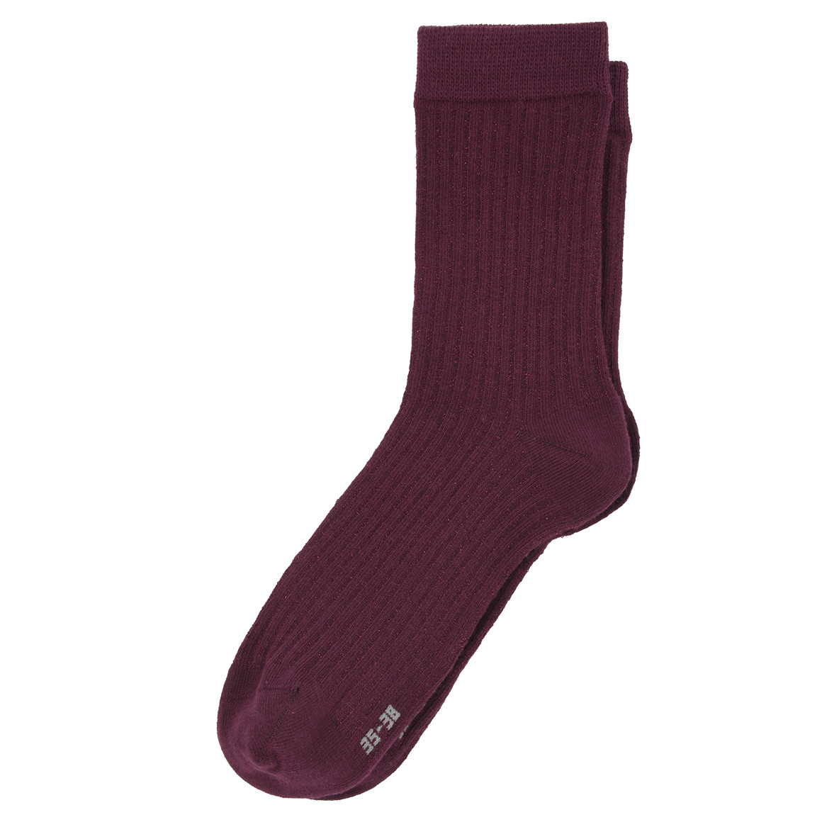 1 Paar Damen Socken mit Rippstruktur