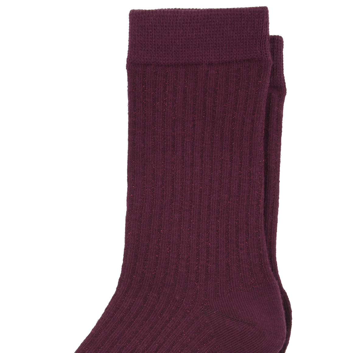 1 Paar Damen Socken mit Rippstruktur