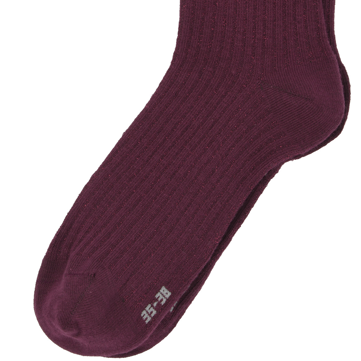 1 Paar Damen Socken mit Rippstruktur