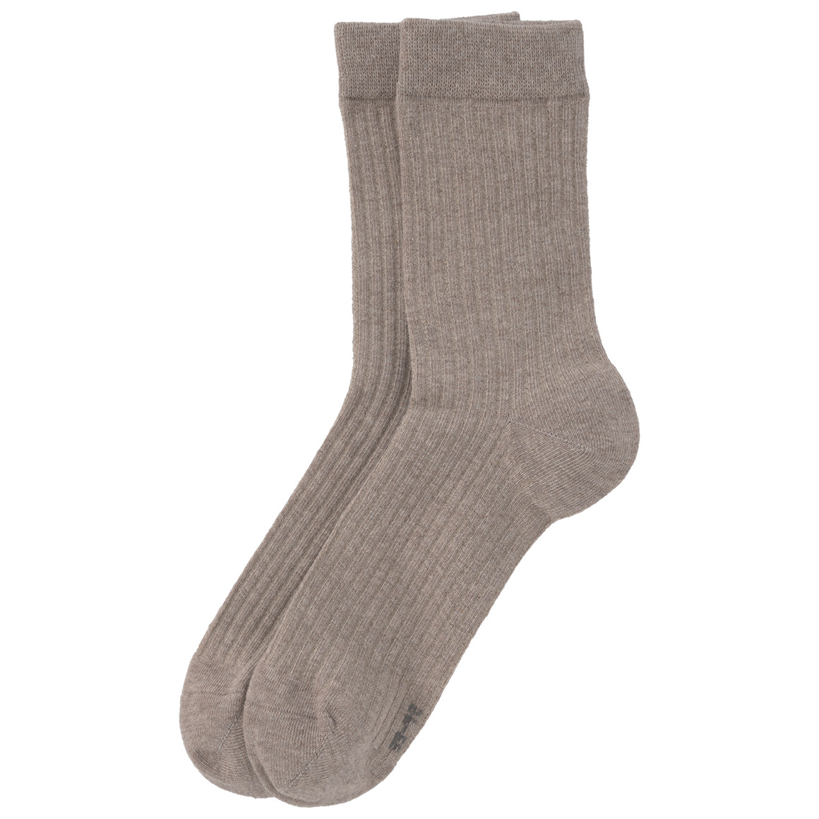 1 Paar Damen Socken mit Rippstruktur