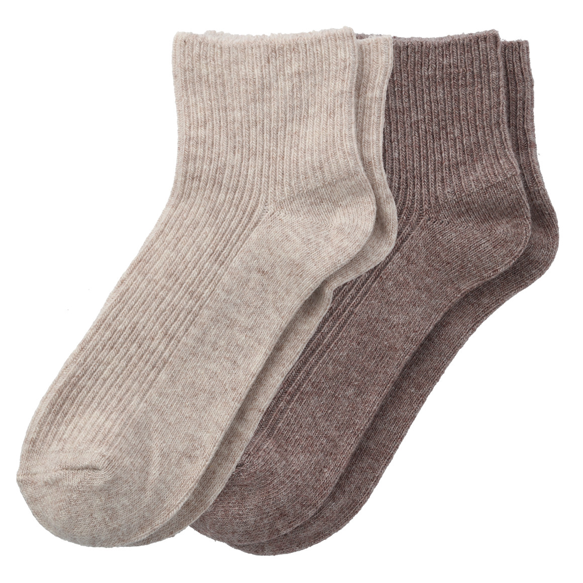 2 Paar Damen Socken mit Woll-Anteil