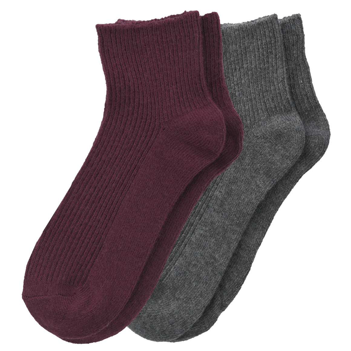 2 Paar Damen Socken mit Woll-Anteil
