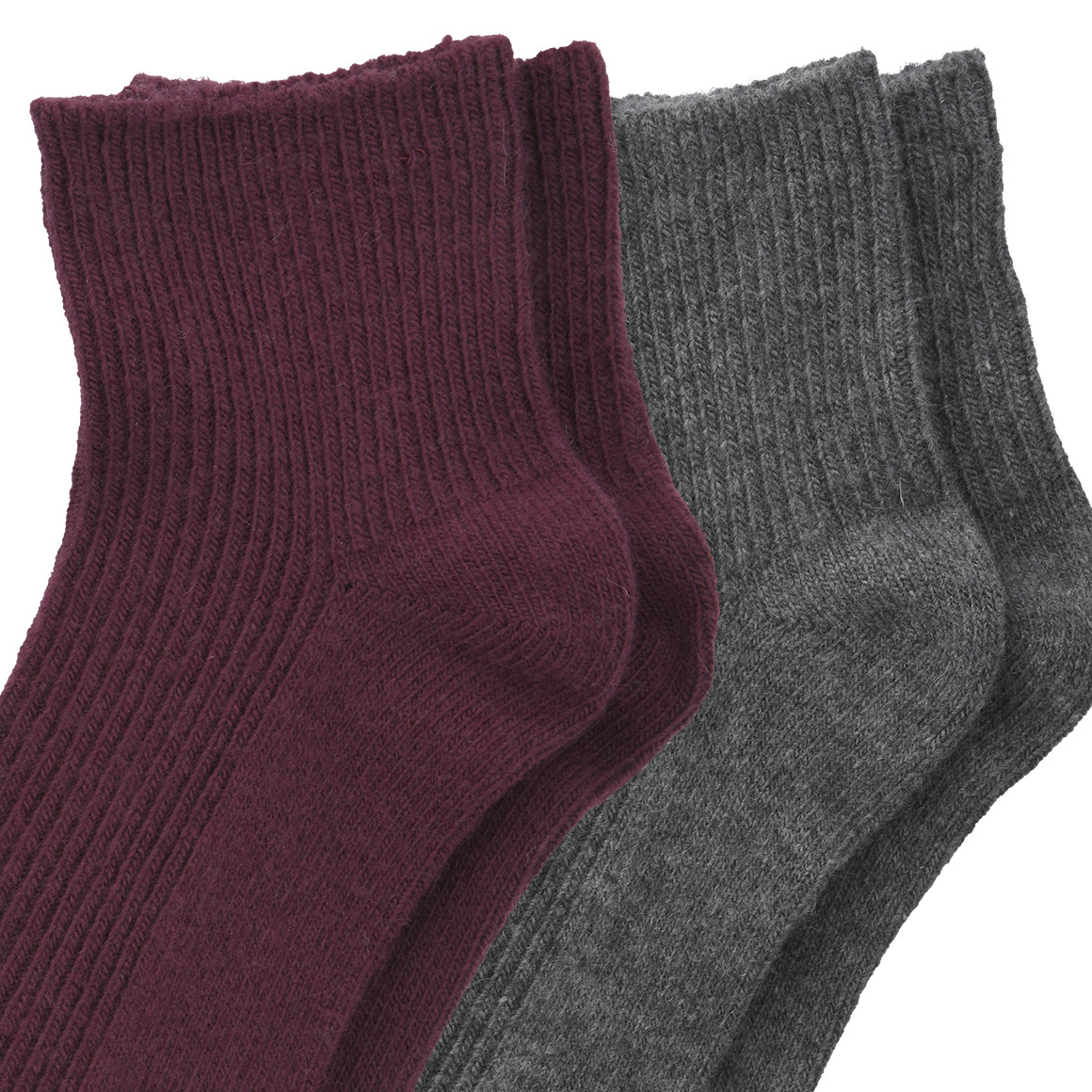 2 Paar Damen Socken mit Woll-Anteil